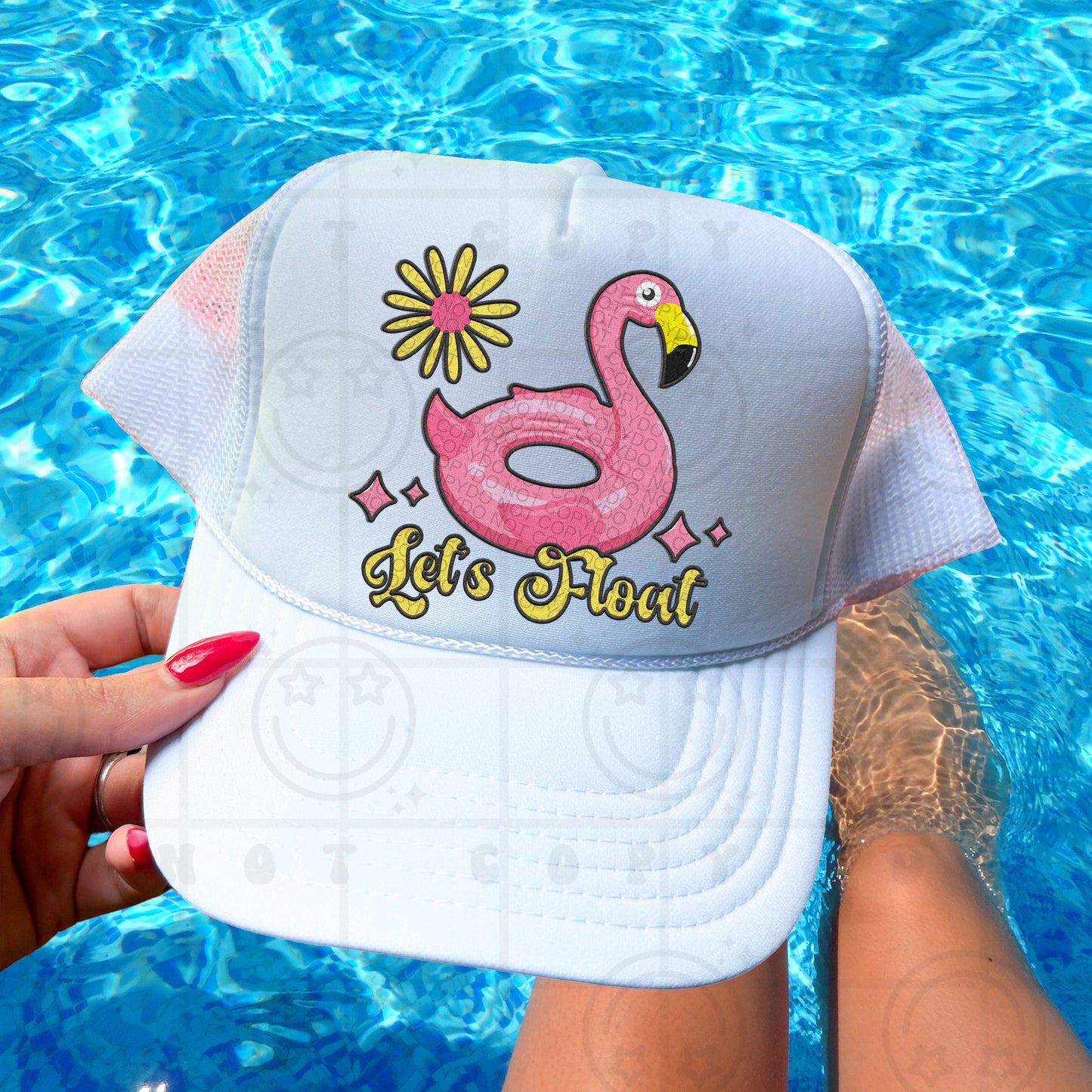 LETS FLOAT *FAUX EMBROIDERY* - DTF TRANSFER