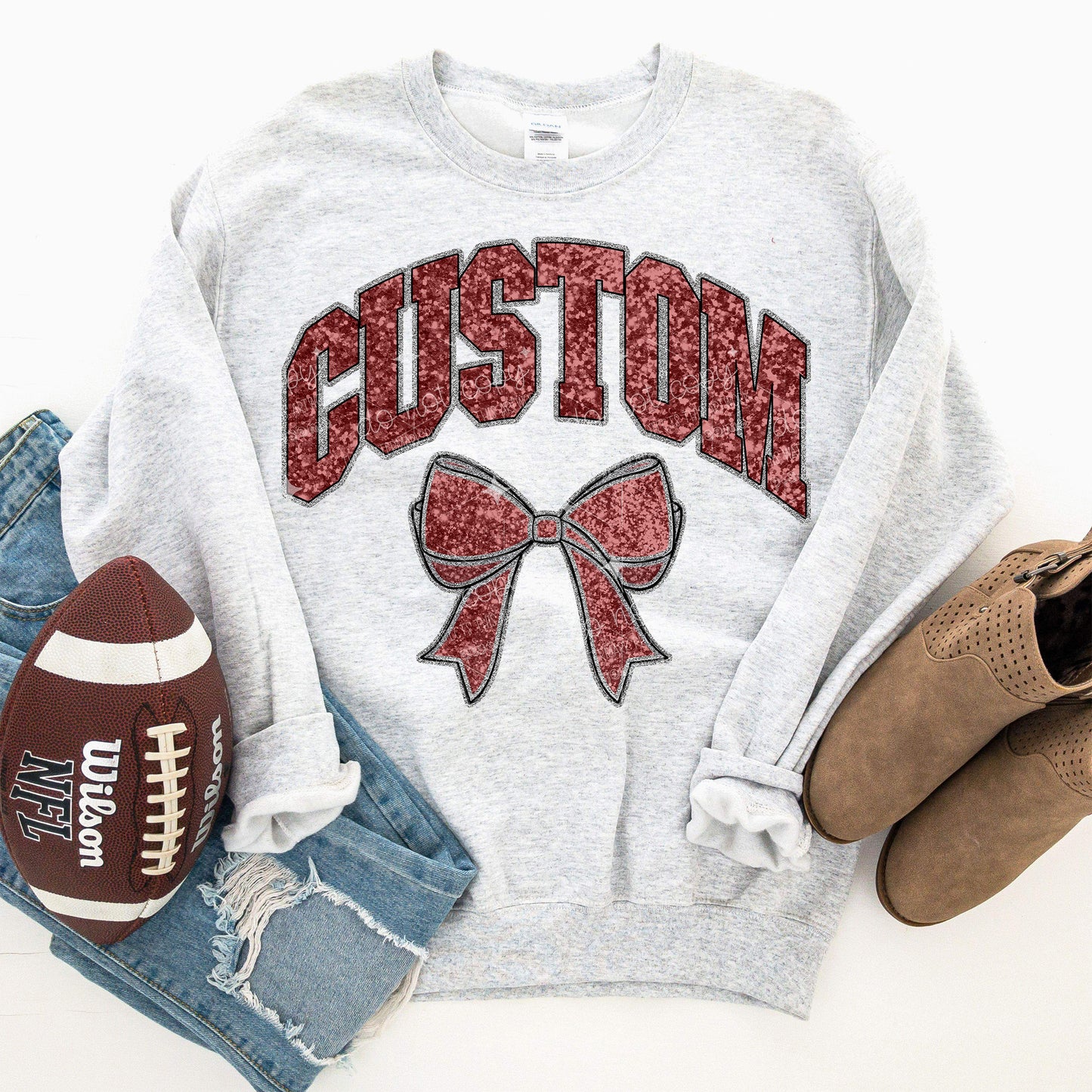 COLLEGIATE GLITTER - FAUX GLITTER - CUSTOM TRANSFER