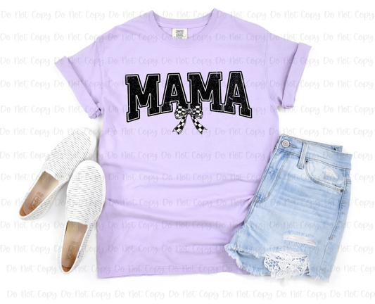COQUETTE MAMA WITH CHECKERED BOW - DTF TRANSFER