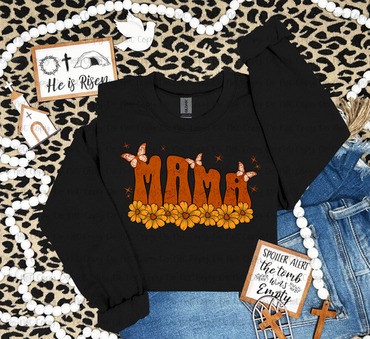 MAMA FLOWER & BUTTERFLIES - DTF TRANSFER