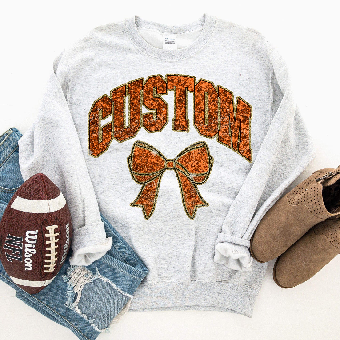 COLLEGIATE GLITTER - FAUX GLITTER - CUSTOM TRANSFER