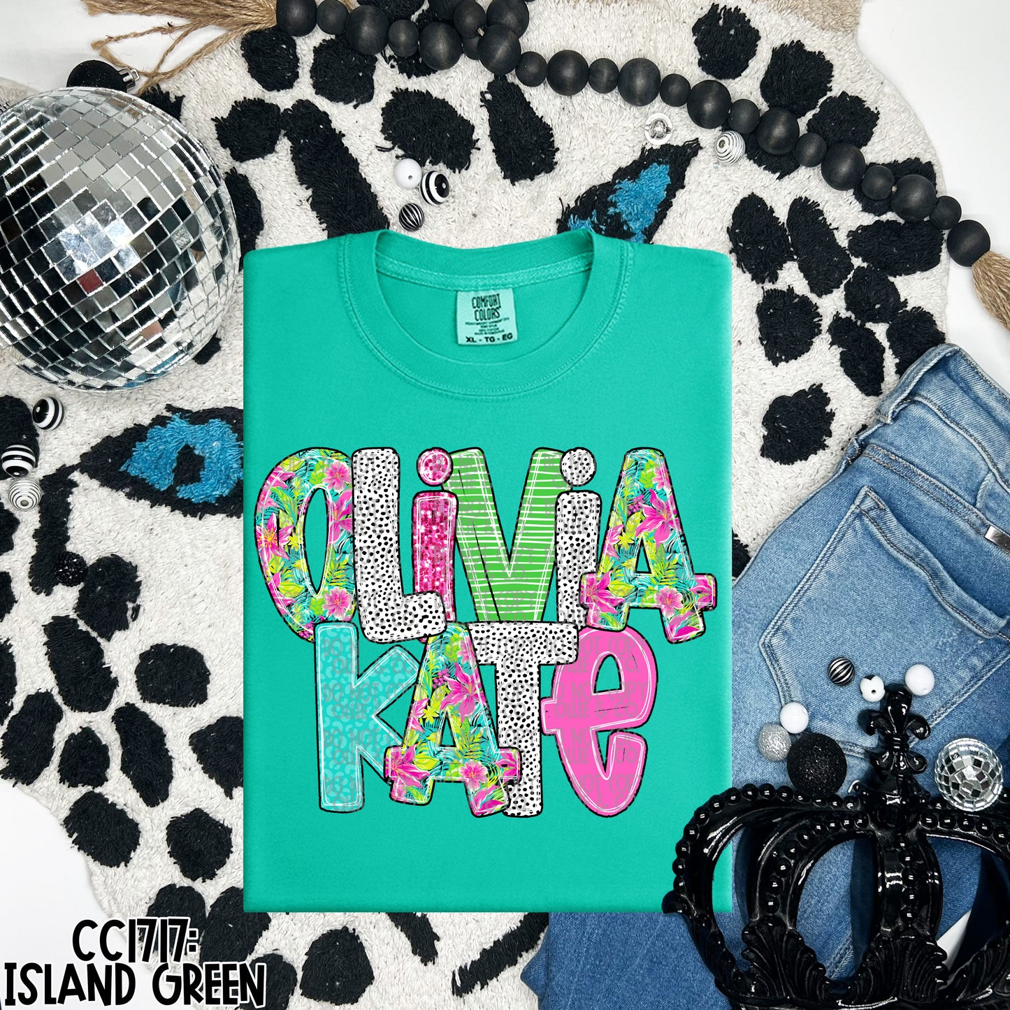 PREPPY TROPICAL PARADISE - CUSTOM TRANSFER