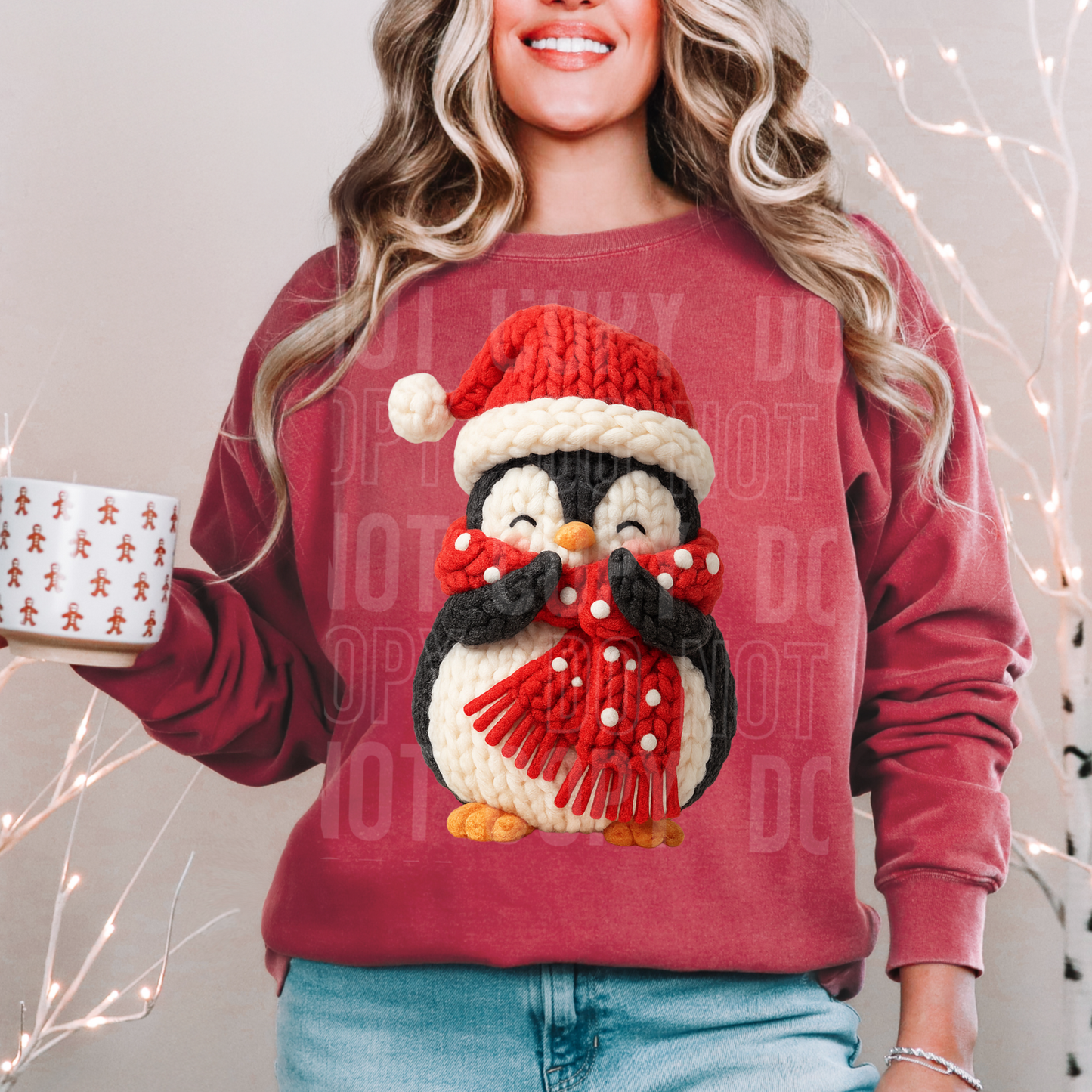 PENGUIN WINTER - FAUX YARN - DTF TRANSFER