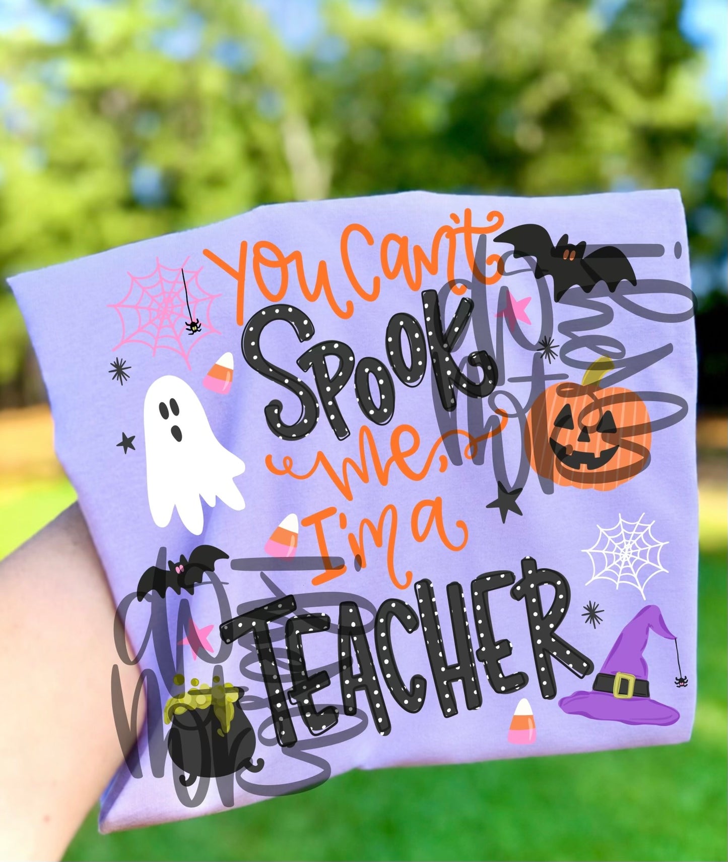 YOU CAN'T SPOOK ME I'M A TEACHER - DTF TRANSFER