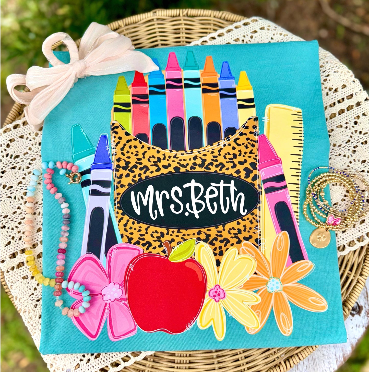 LEOPARD CRAYON PACK NAMEPLATE - CUSTOM TRANSFER