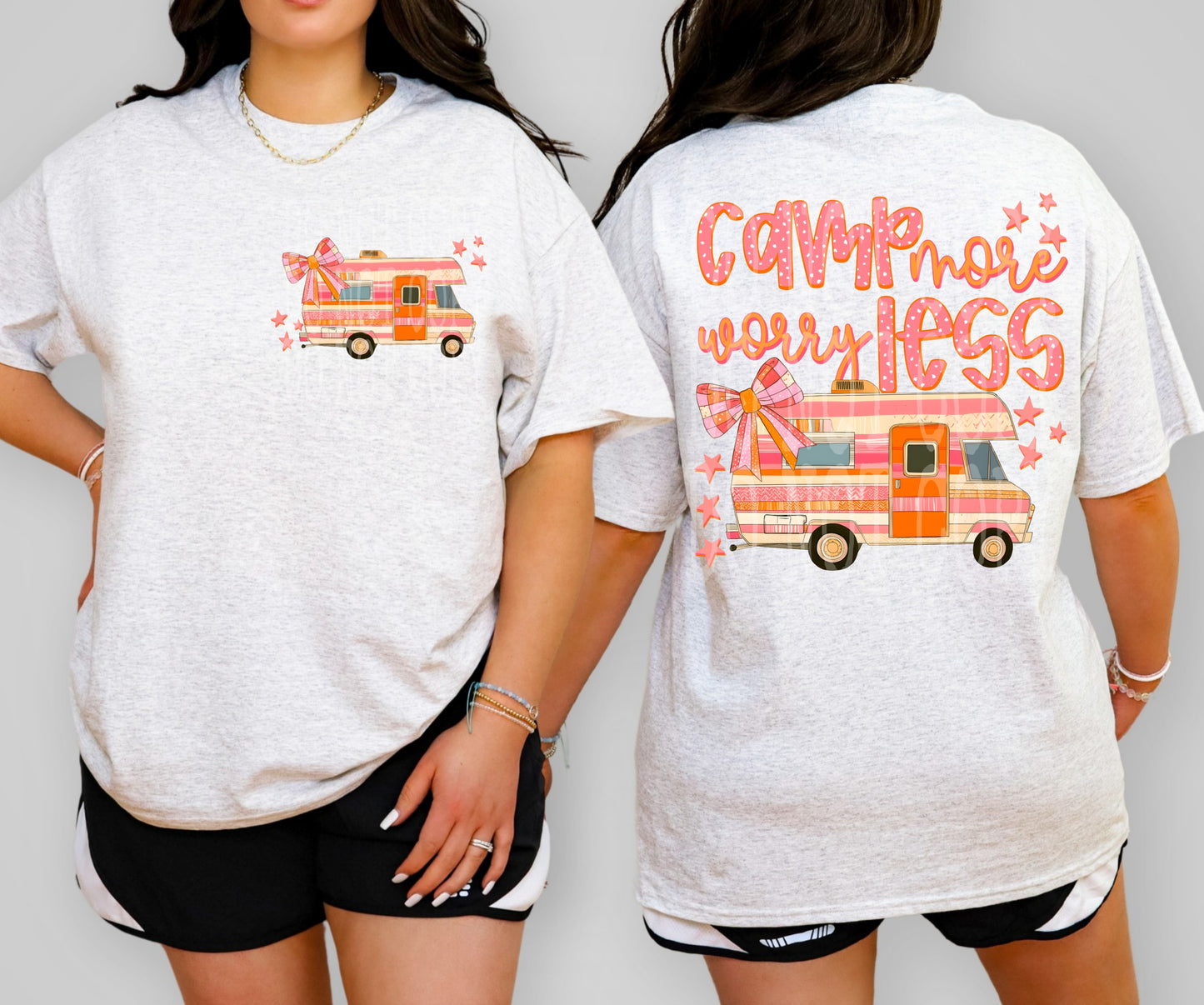CAMP MORE WORRY LESS - FRONT+BACK - DTF TRANSFER