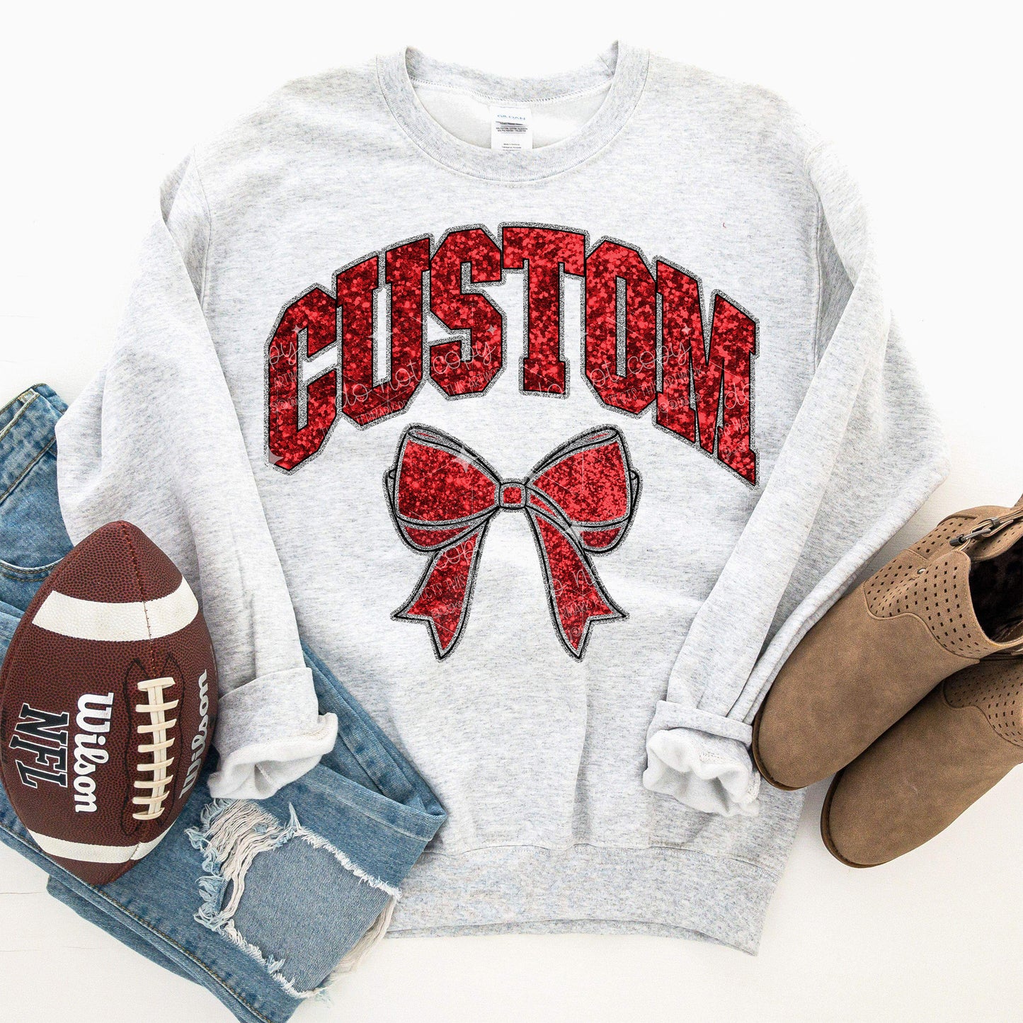 COLLEGIATE GLITTER - FAUX GLITTER - CUSTOM TRANSFER