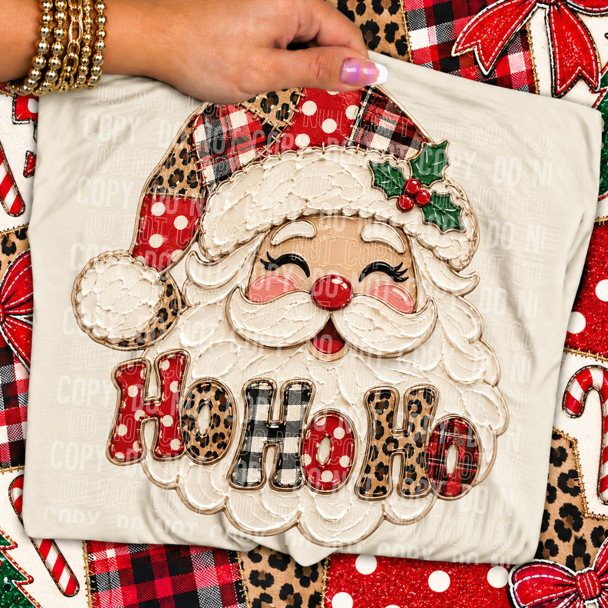SANTA HO HO HO - FAUX PAINT - DTF TRANSFER