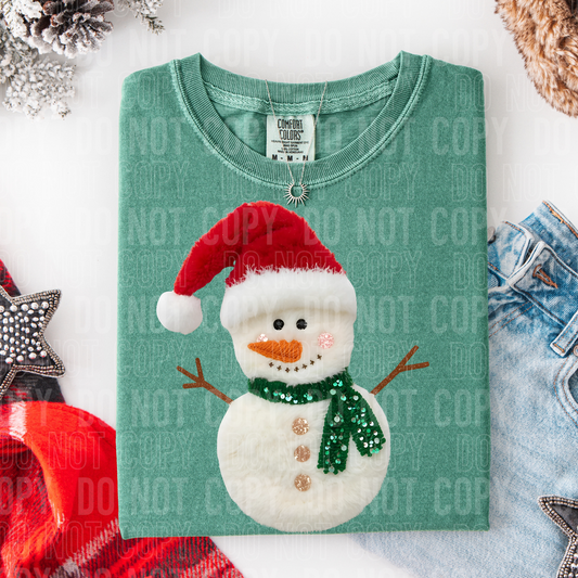 SNOWMAN FAUX FUR - DTF TRANSFER