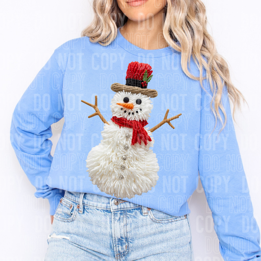 SNOWMAN FAUX YARN - DTF TRANSFER
