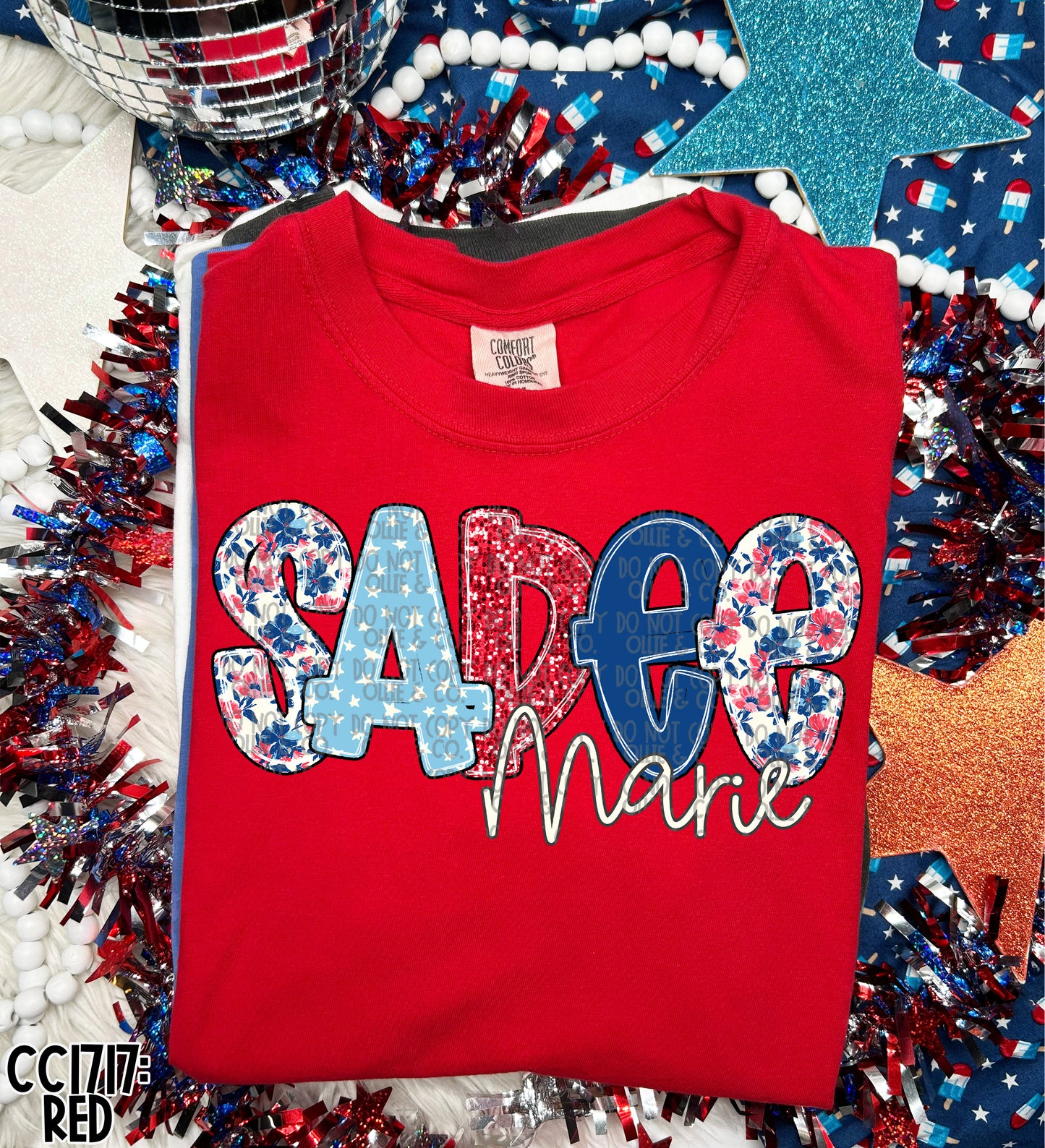 PREPPY INDEPENDENCE DAY NAMES - CUSTOM TRANSFER