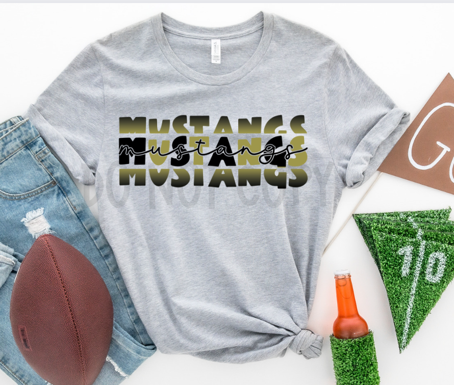 STACKED MASCOT NAME - CUSTOM TRANSFER