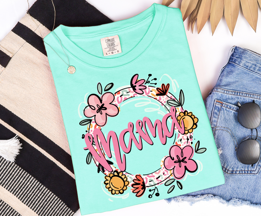 FLORAL & LEOPARD NAME FRAMES - DTF TRANSFER