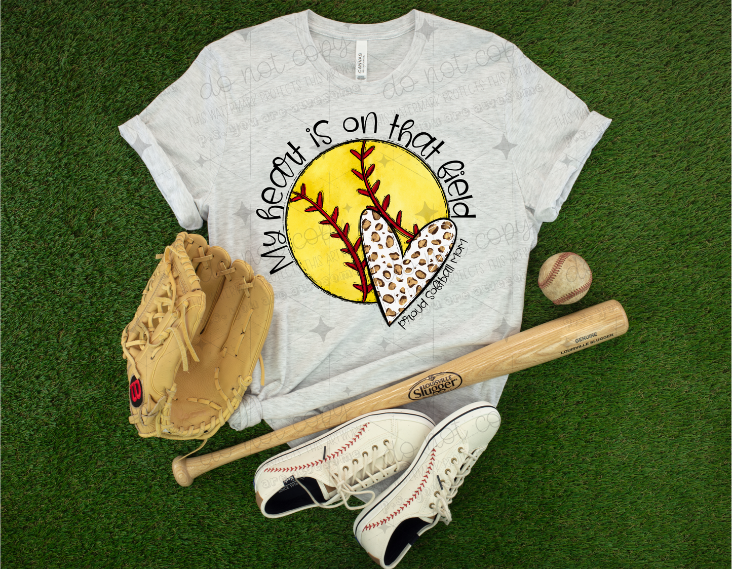 MY HEART IS ON THAT FIELD - COMPLETED TEE