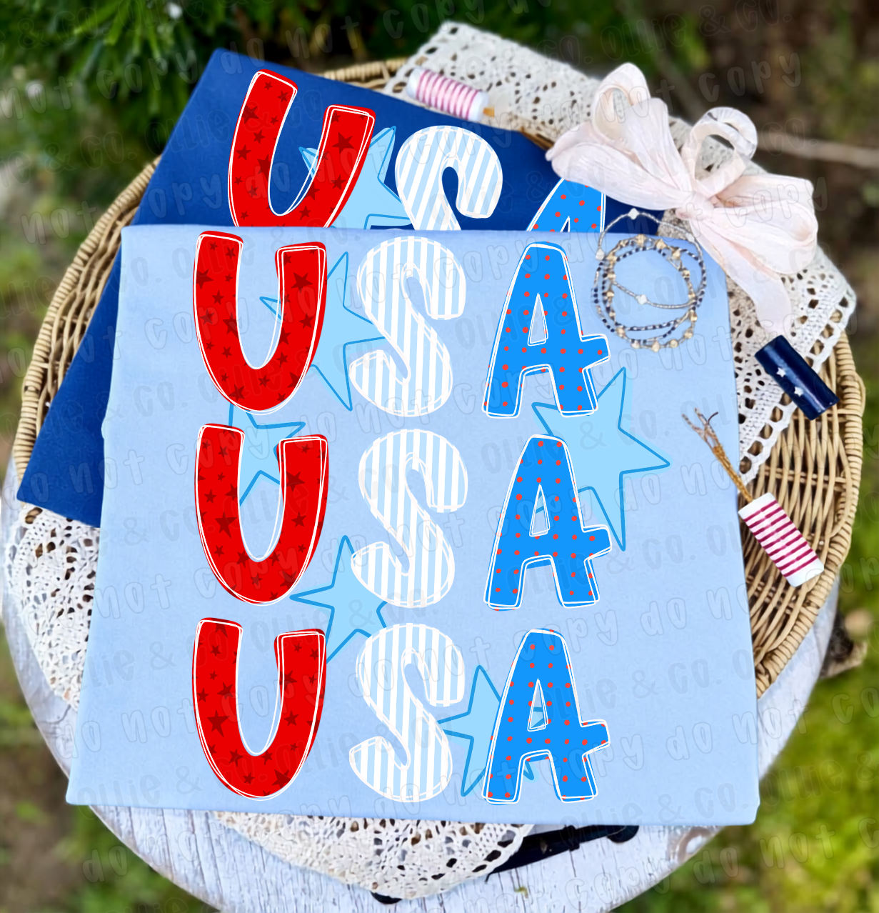 USA STACKED - DTF TRANSFER