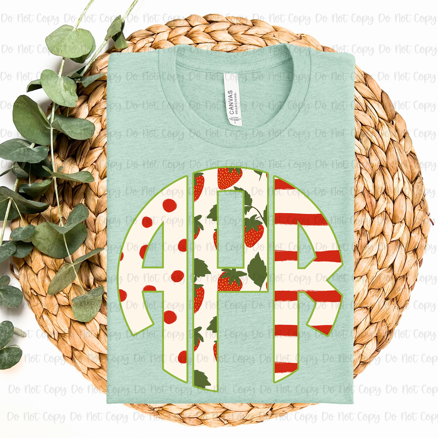 STRAWBERRY - MONOGRAM - CUSTOM TRANSFER