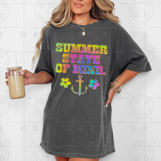 SUMMER STATE OF MIND - FAUX EMBROIDERY - DTF TRANSFER