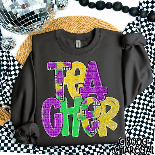 MARDI GRAS TEACHER - DTF TRANSFER