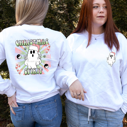 CHRISTMAS SPIRIT - FRONT+BACK - DTF TRANSFER