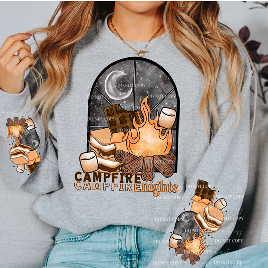 CAMPFIRE NIGHTS W/ SLEEVE - DTF TRANSFER
