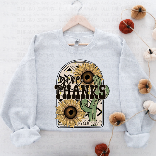 GIVE THANKS - DTF TRANSFER