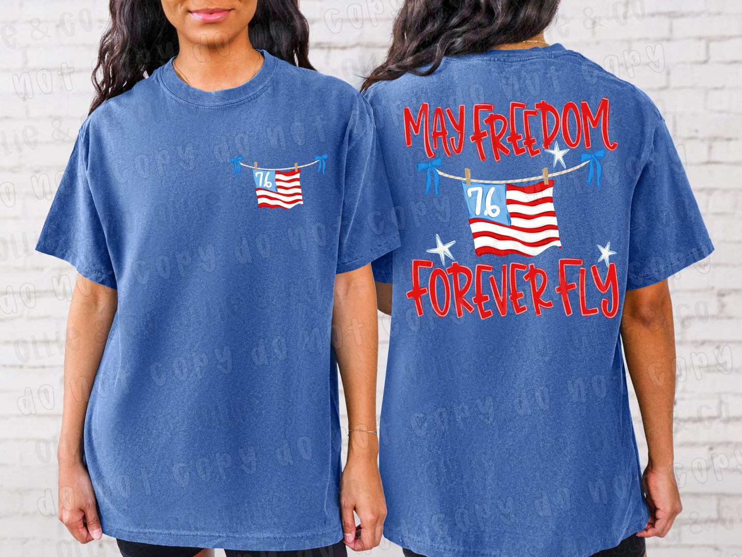MAY FREEDOM FOREVER FLY - FRONT+BACK - DTF TRANSFER