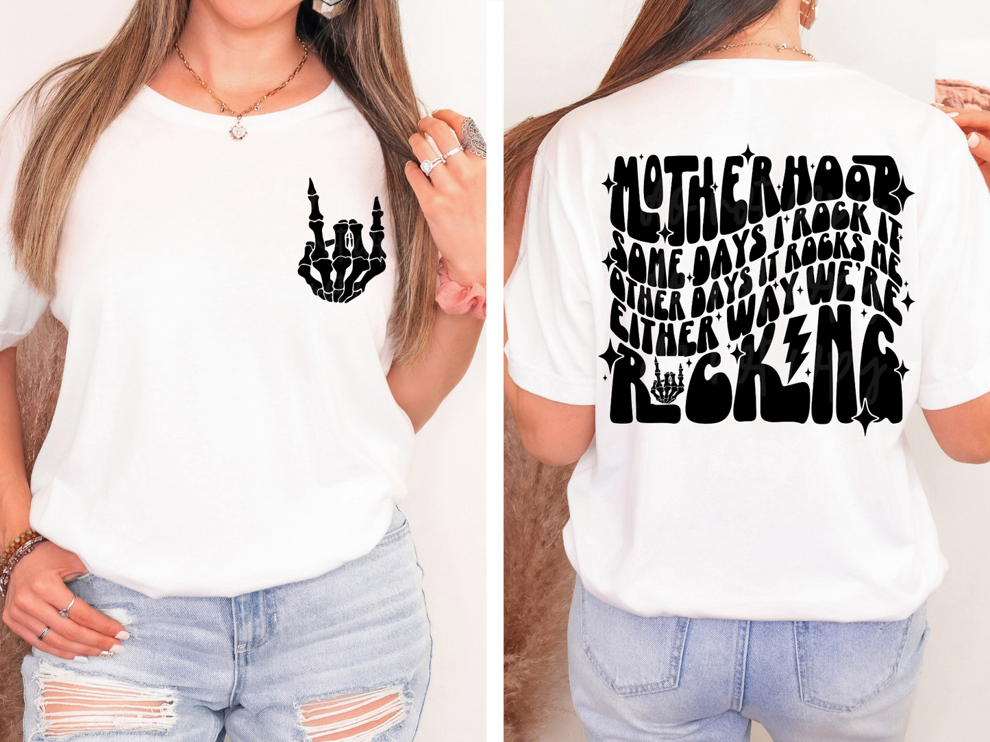 ROCKING MOTHERHOOD *OLLIE & CO. EXCLUSIVE* - FRONT+BACK - DTF TRANSFER