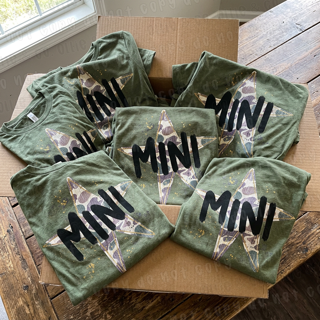 MINI CAMO STAR - DTF TRANSFER