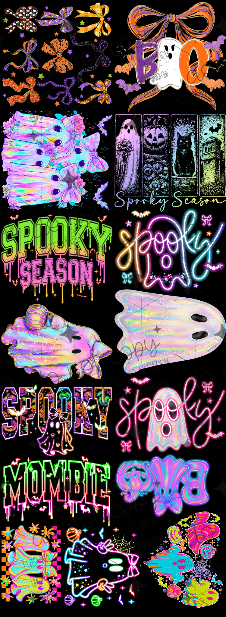 NEON HALLOWEEN - 22X60 - PREMADE GANG
