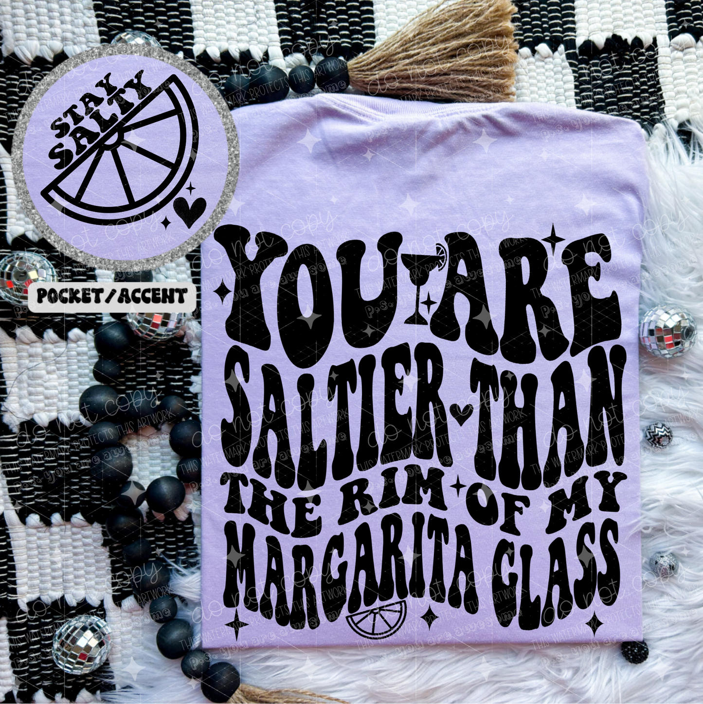 SALTIER THAN THE RIM - FRONT+BACK - DTF TRANSFER