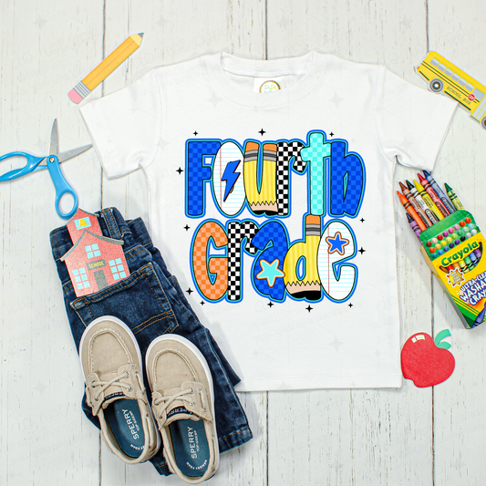 RETRO BOYS FOURTH GRADE - DTF TRANSFER