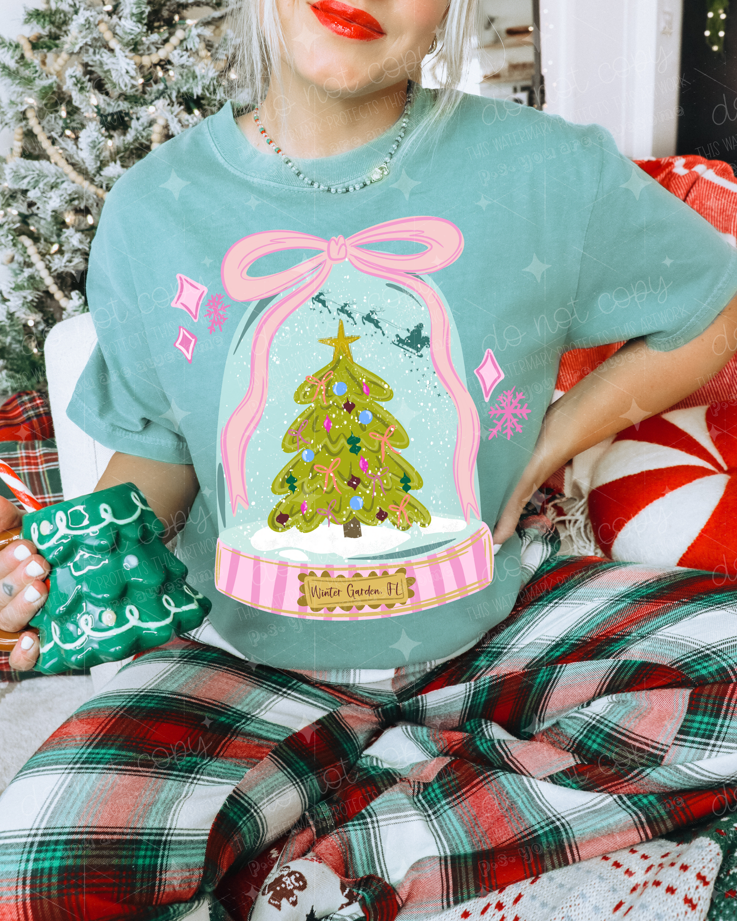 CHRISTMAS SNOWGLOBE WITH TOWN - CUSTOM TRANSFER