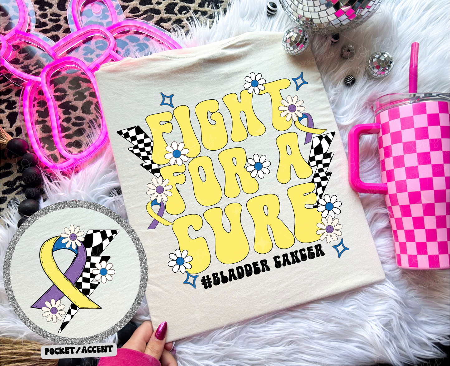 FIGHT FOR A CURE *OLLIE & CO. EXCLUSIVE* - FRONT+BACK - DTF TRANSFER