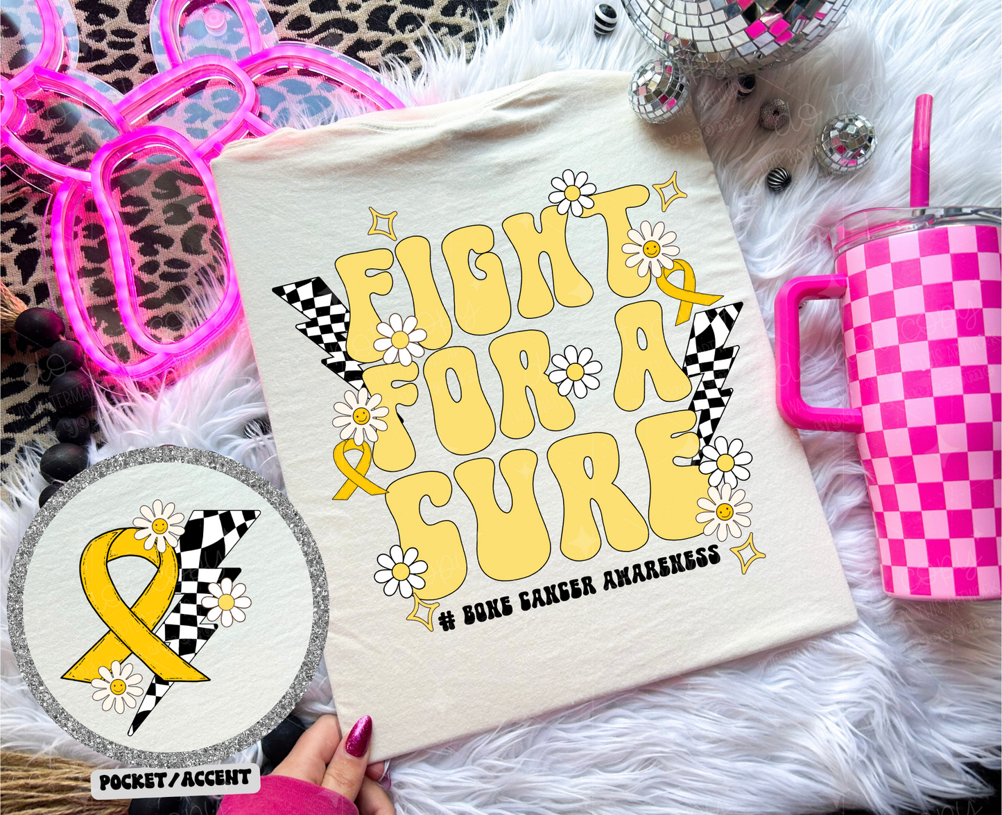 FIGHT FOR A CURE *OLLIE & CO. EXCLUSIVE* - FRONT+BACK - DTF TRANSFER