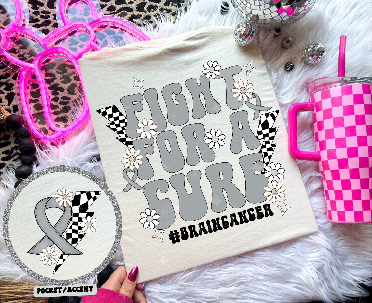 FIGHT FOR A CURE *OLLIE & CO. EXCLUSIVE* - FRONT+BACK - DTF TRANSFER