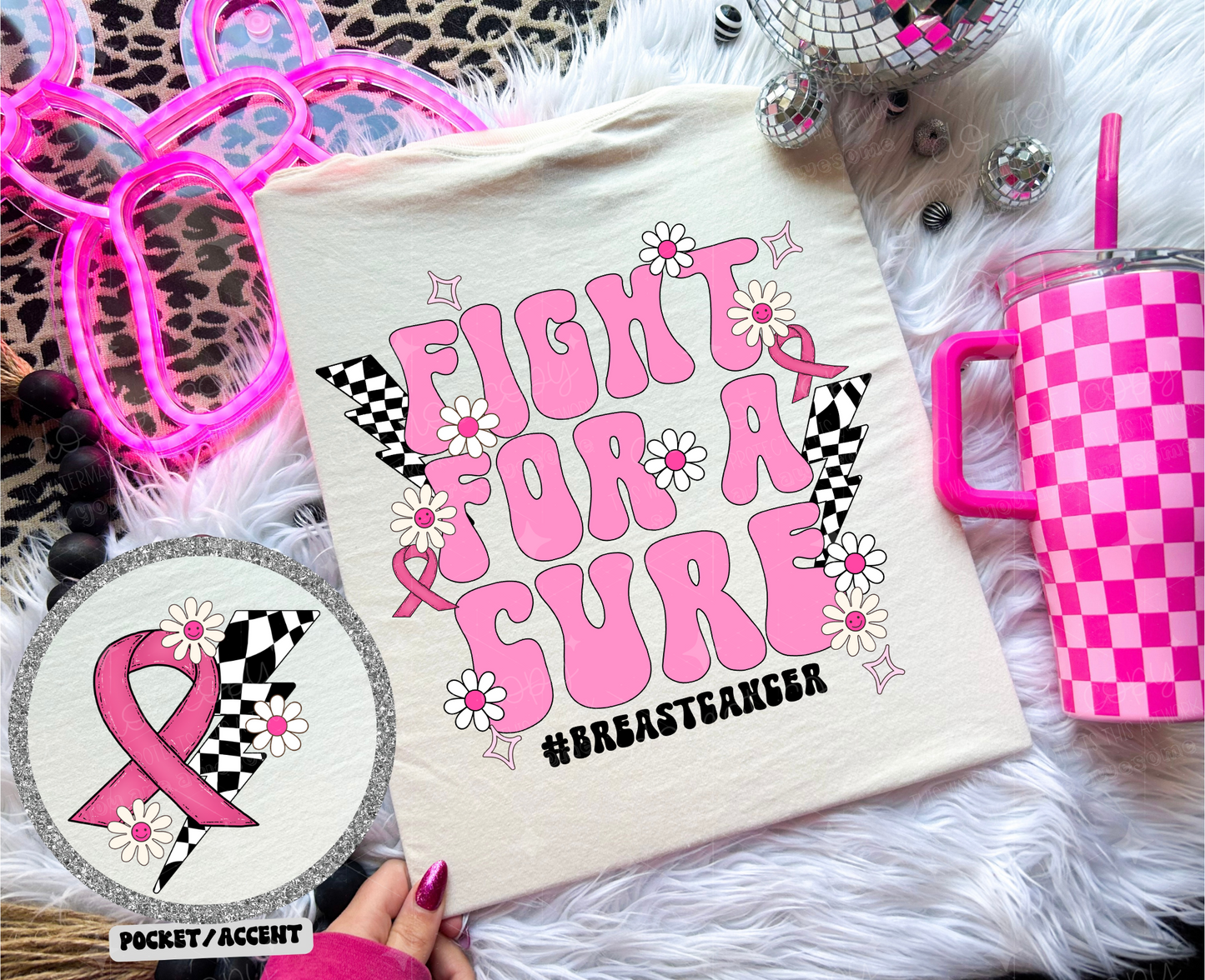 FIGHT FOR A CURE *OLLIE & CO. EXCLUSIVE* - FRONT+BACK - DTF TRANSFER