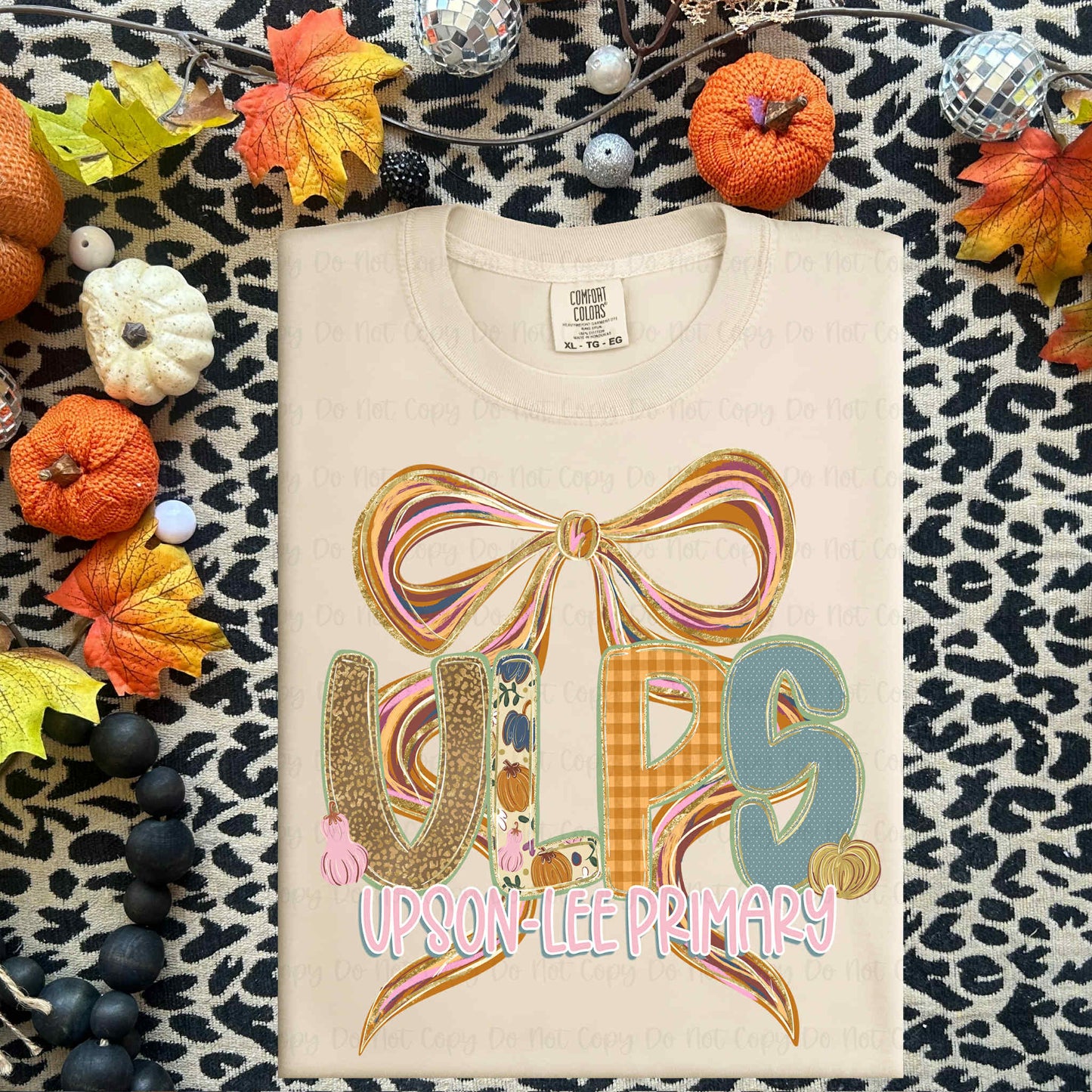 COQUETTE FALL SCHOOL INITIALS + NAME - CUSTOM TRANSFER