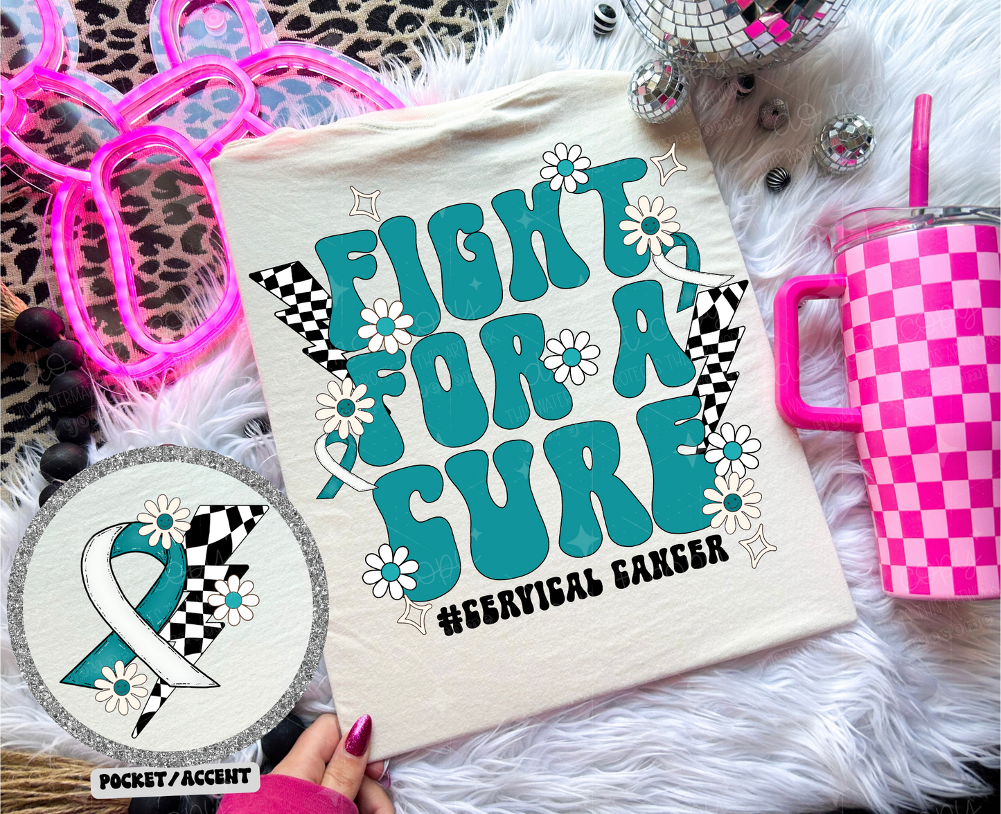 FIGHT FOR A CURE *OLLIE & CO. EXCLUSIVE* - FRONT+BACK - DTF TRANSFER