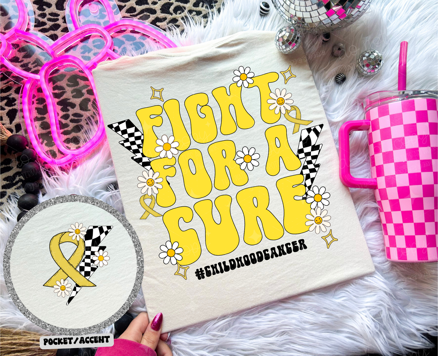 FIGHT FOR A CURE *OLLIE & CO. EXCLUSIVE* - FRONT+BACK - DTF TRANSFER