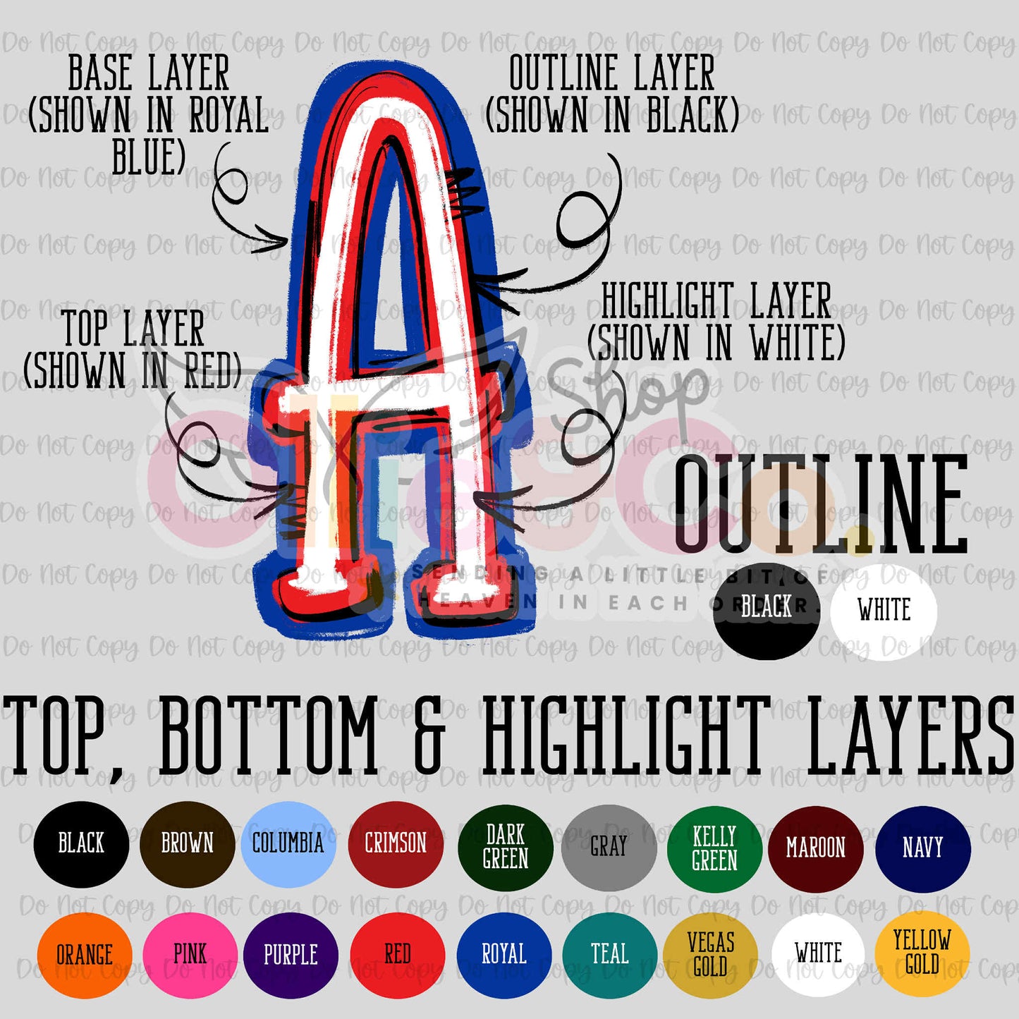 COLORFUL MASCOT/SCHOOL SPIRIT - MOCKUP ONLY