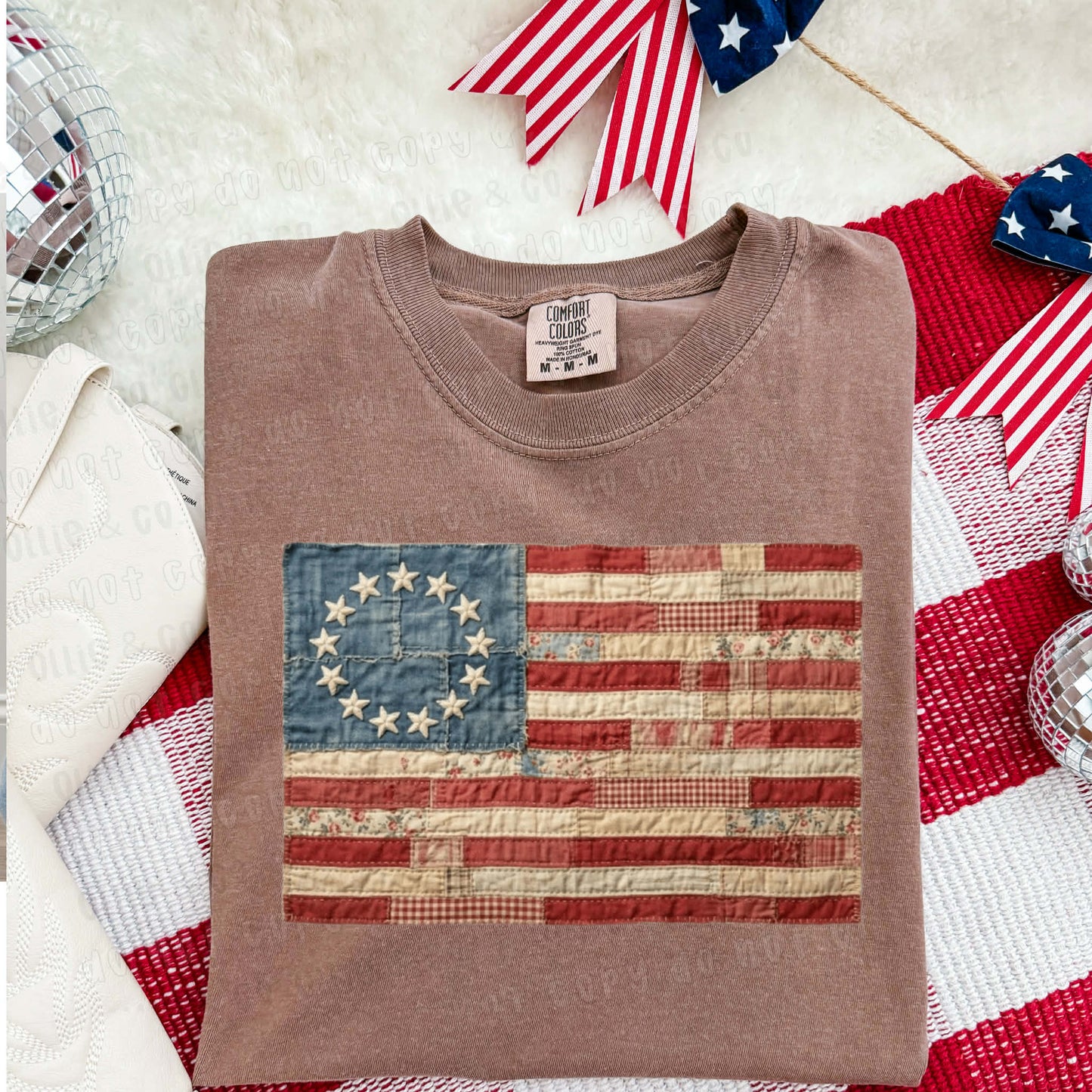 FAUX PATCHWORK FLAG - DTF TRANSFER