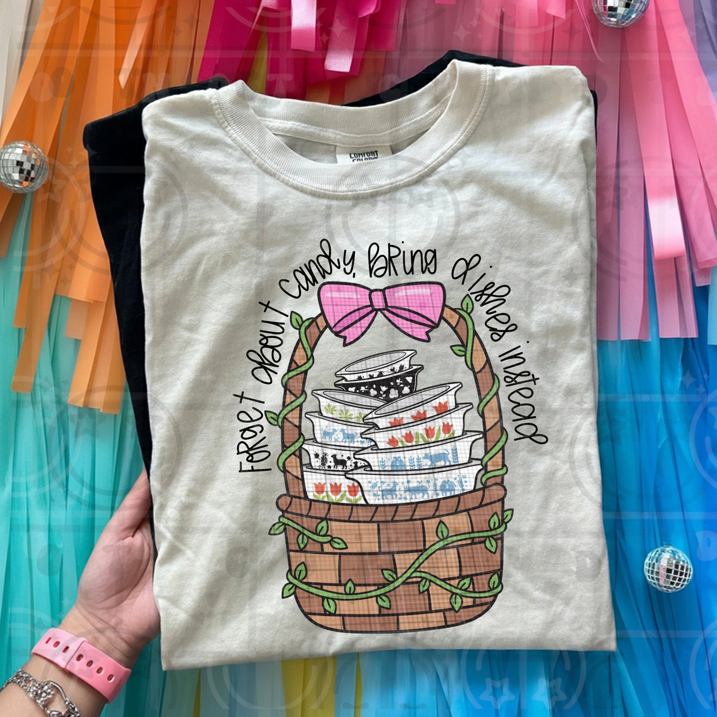 FORGET ABOUT CANDY BRING DISHES INSTEAD - DTF TRANSFER