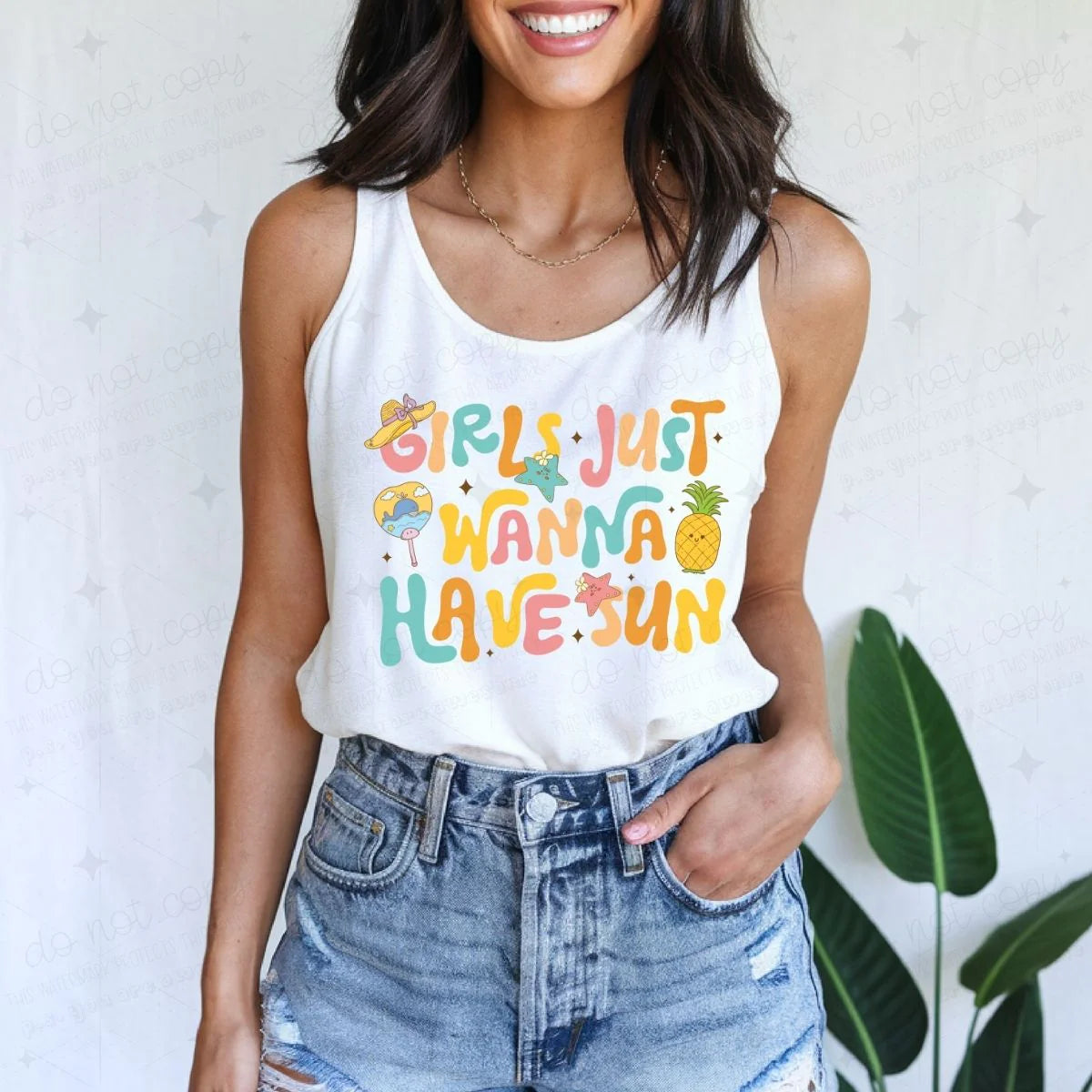 GIRLS JUST WANNA HAVE SUN- COMPLETED TEE