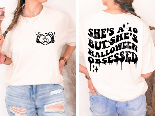 HALLOWEEN OBSESSED - FRONT+BACK - DTF TRANSFER
