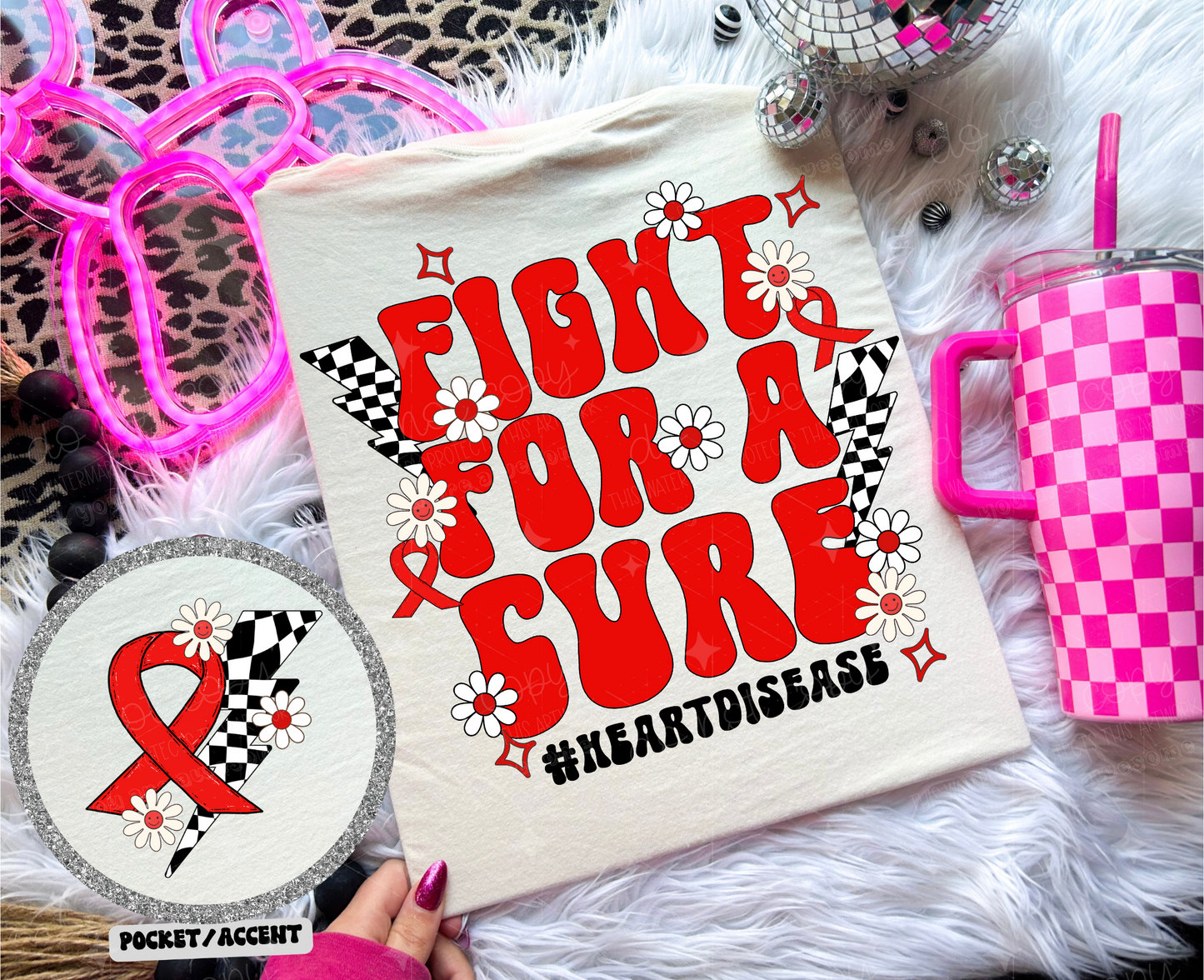 FIGHT FOR A CURE *OLLIE & CO. EXCLUSIVE* - FRONT+BACK - DTF TRANSFER
