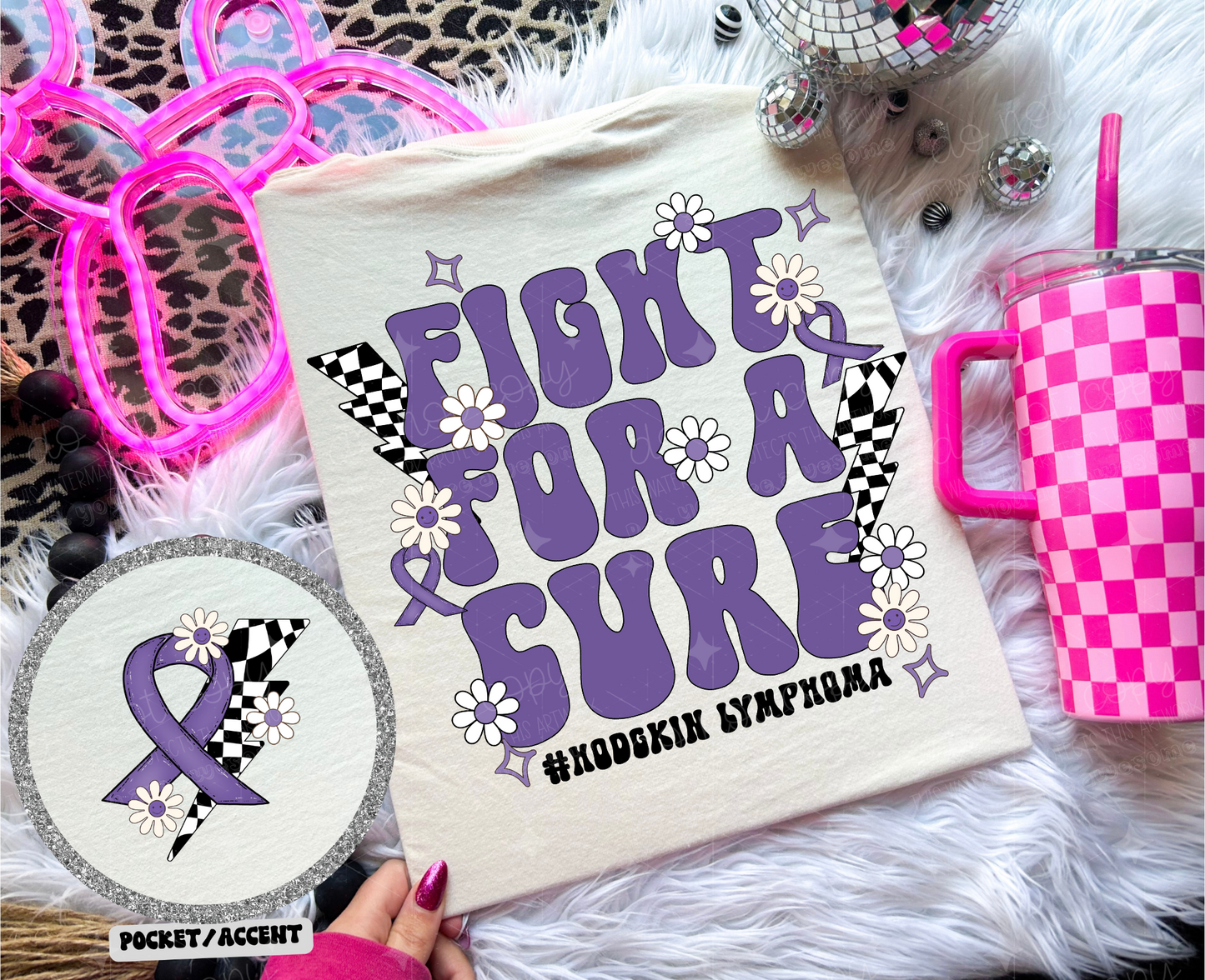 FIGHT FOR A CURE *OLLIE & CO. EXCLUSIVE* - FRONT+BACK - DTF TRANSFER