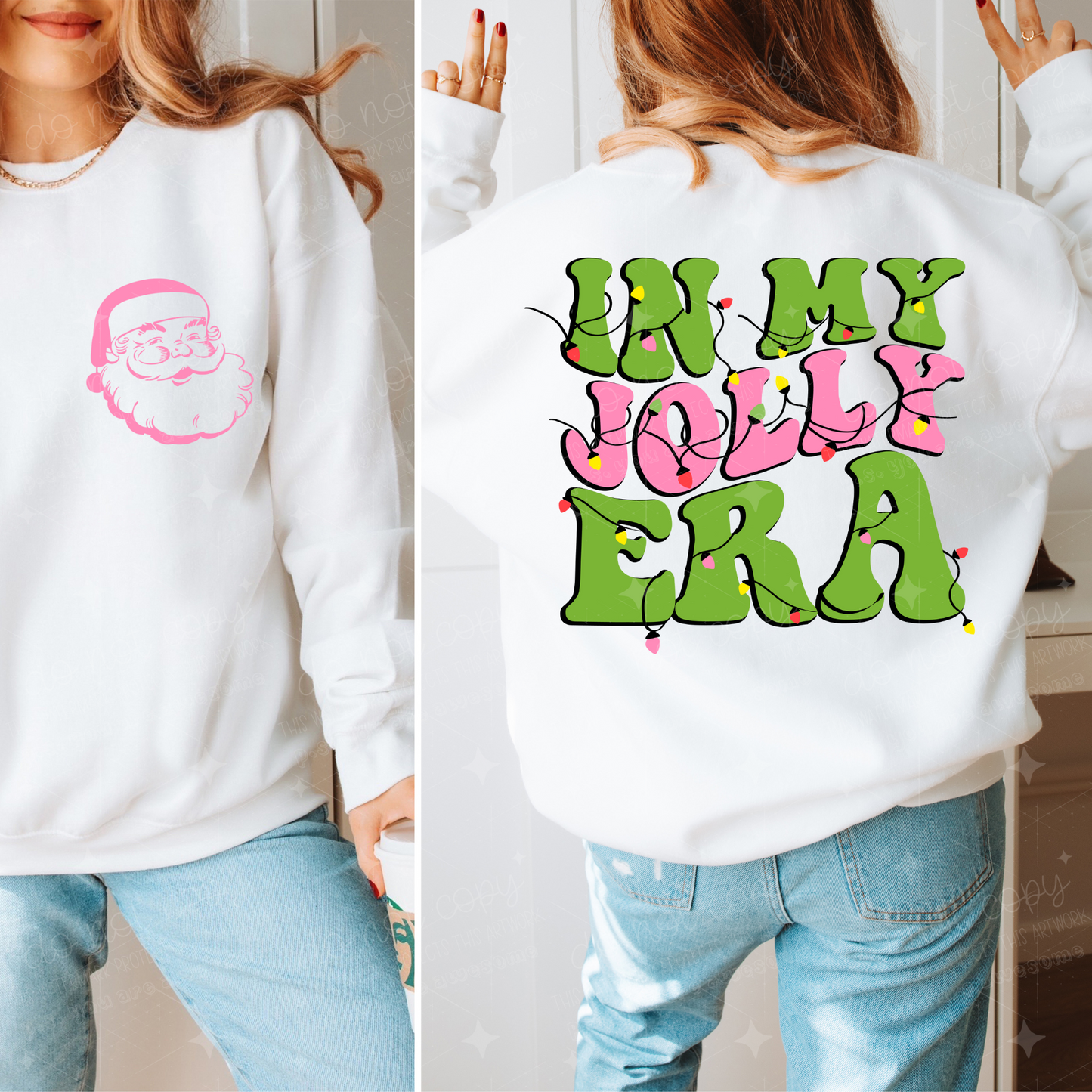 HOLLY JOLLY ERA - FRONT+BACK - DTF TRANSFER