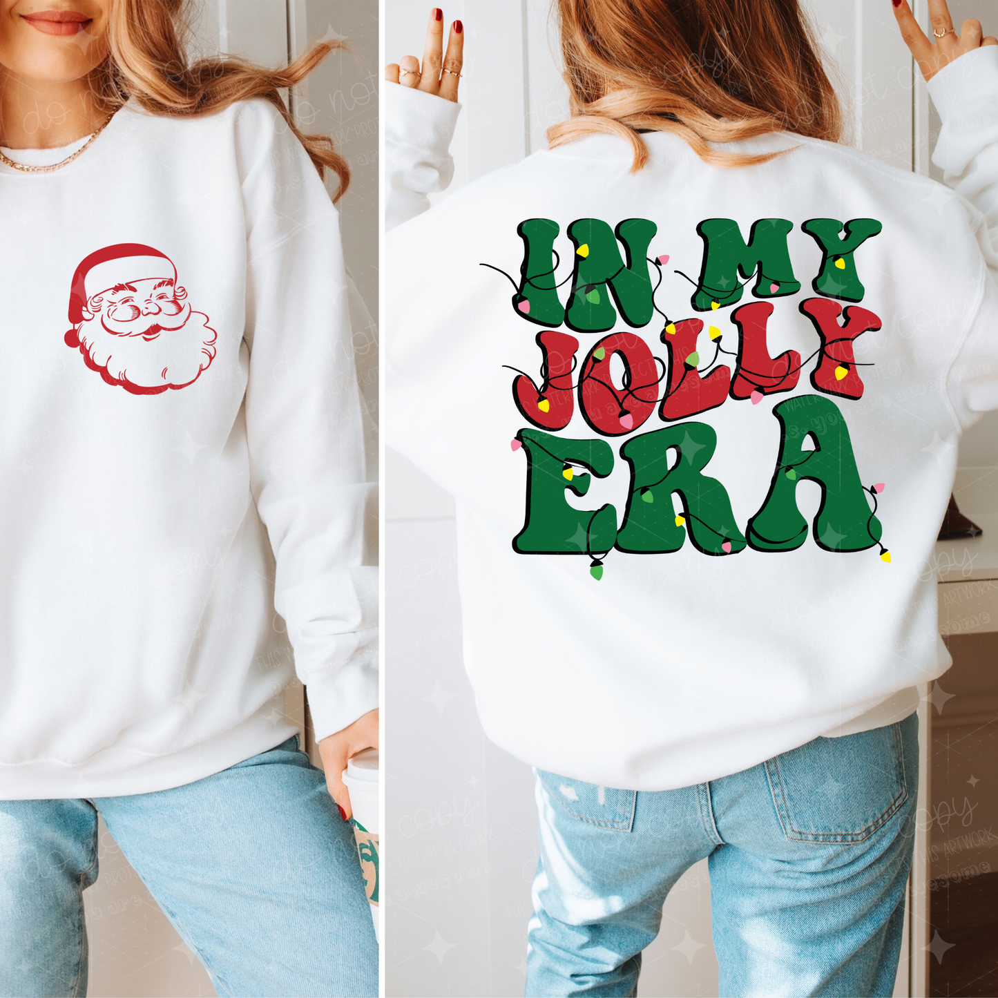 HOLLY JOLLY ERA - FRONT+BACK - DTF TRANSFER