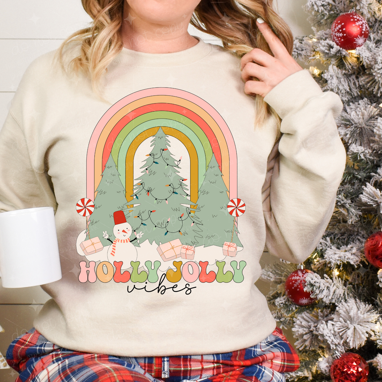 HOLLY JOLLY VIBES - DTF TRANSFER