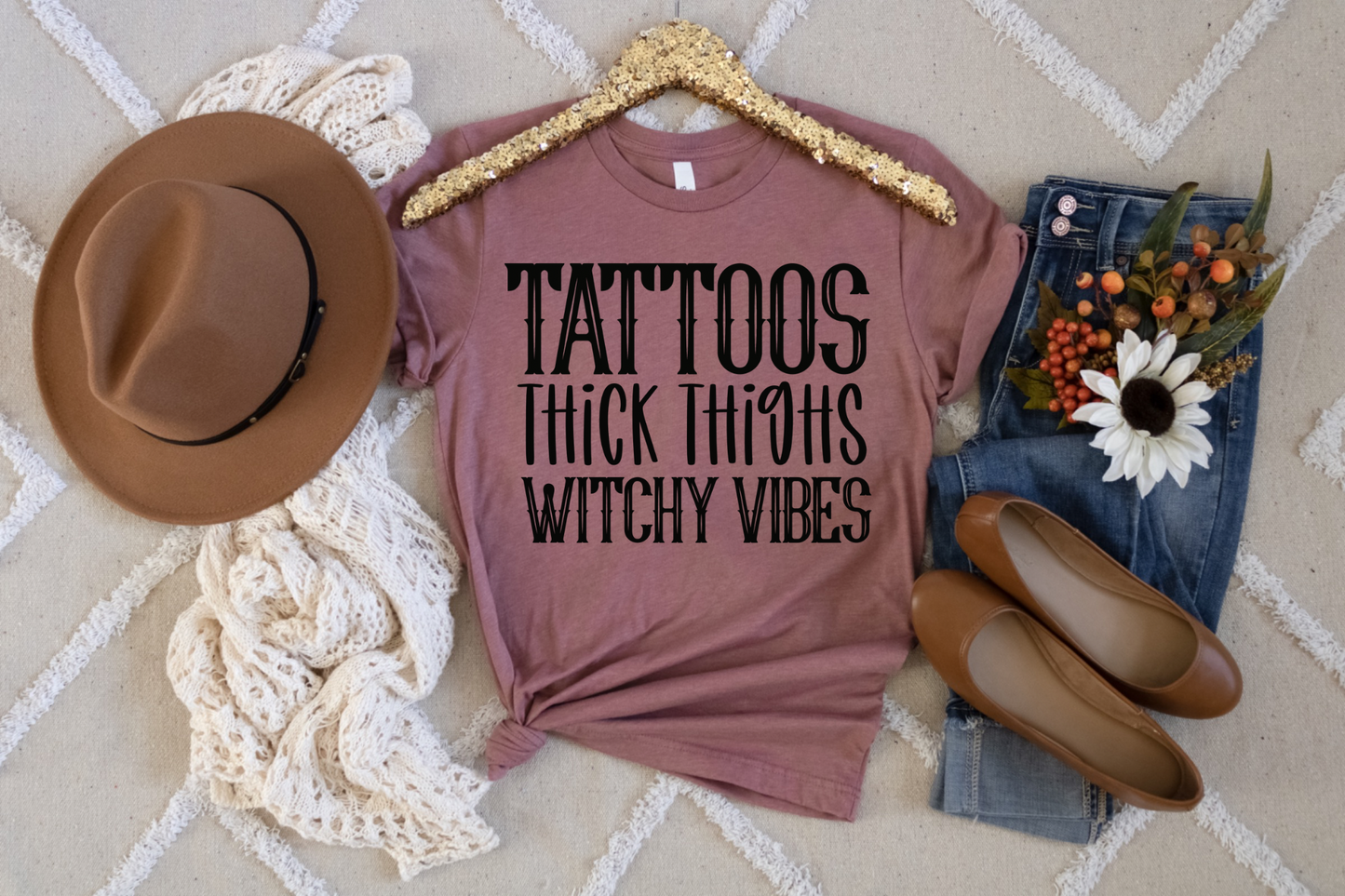 TATTOOS THICK THIGHS WITCHY VIBES - DTF TRANSFER